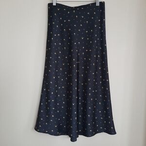 Elegant Black Floral Skirt